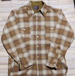 PENDELTON Mens Virgin Wool Long Sleeve Shirt Large